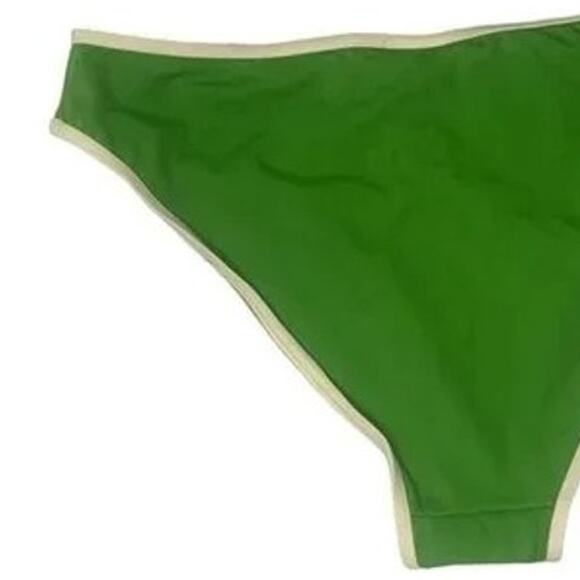 NWT Andie The Bells 90's Medium Rise Bottom Swimsuit Bottom Piping M Green #3308 - Picture 10 of 15